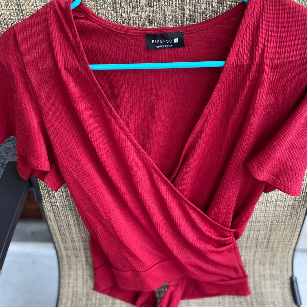 Red sexy blouse